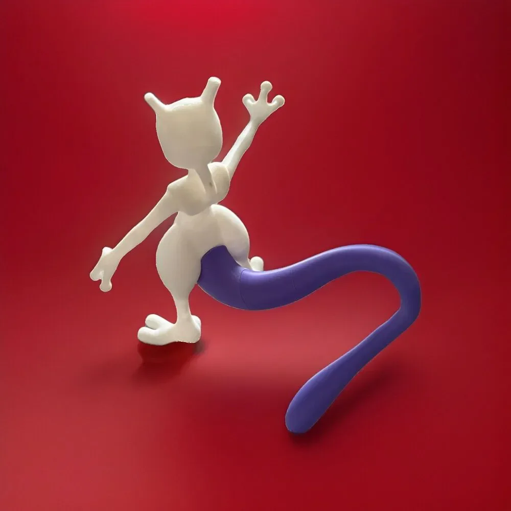 Mewtwo 6 in Pokemon Figurine High Fidelity Design USA Made Sustainable Materials